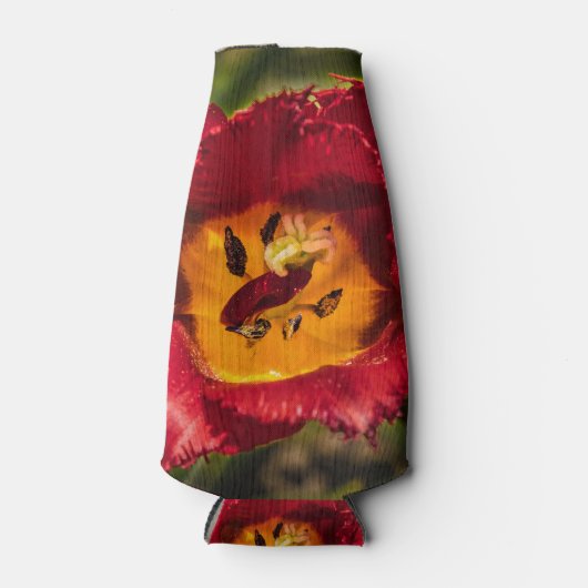 Rode tulp flesjeskoeler (Voorkant)