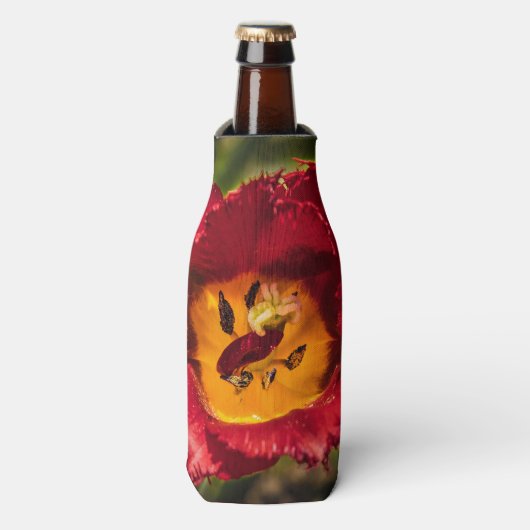 Rode tulp flesjeskoeler (Fles Voorkant)