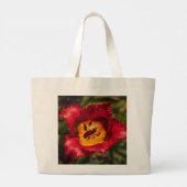 Rode tulp grote tote bag (Achterkant)