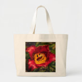 Rode tulp grote tote bag (Voorkant)