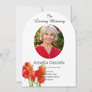 Rode tulp In liefdevolle herinnering Begrafenis Ka Kaart