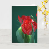 Rode Tulp Kaart (Gele Bloem)