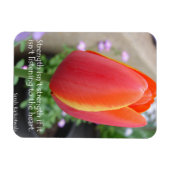 Rode Tulp Kracht Citaat Bloemen foto Magneet (Horizontaal)