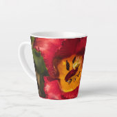 Rode tulp latte mok (Linkerhoek)