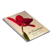 Rode Tulp Lente Herdenkingsboek voor Funerals en G Notitieboek (Rechterzijde)