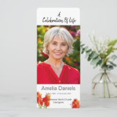 Rode Tulp Levensviering Fotocard Kaart (Staand voorkant)