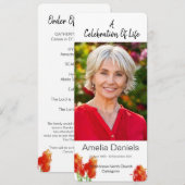 Rode Tulp Levensviering Fotocard Kaart (Voorkant / Achterkant)