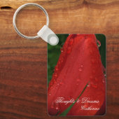 Rode Tulp Macro Foto Gepersonaliseerde Sleutelhang Sleutelhanger (Voorkant)