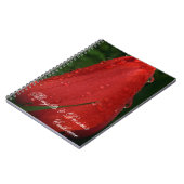 Rode Tulp Macro Foto Persoonlijk Notitieboek Journ (Linkerzijde)
