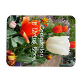 Rode Tulp Mededogen Citaat Bloemen foto Magneet (Horizontaal)
