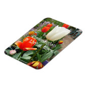 Rode Tulp Mededogen Citaat Bloemen foto Magneet (Linkerzijde)