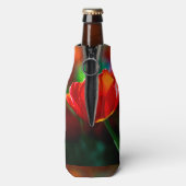 Rode tulp - Mysterie van bloei Flesjeskoeler (Fles Achterkant)