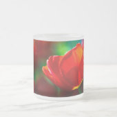 Rode tulp - Mysterie van bloei Matglas Koffiemok (Center)