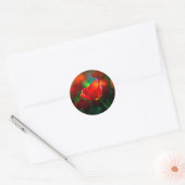 Rode tulp - Mysterie van bloei Ronde Sticker (Envelop)