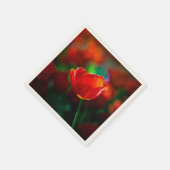 Rode tulp - Mysterie van bloei Servetten (Hoek)