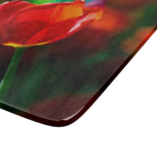 Rode tulp - Mysterie van bloei Snijplank (Hoek)