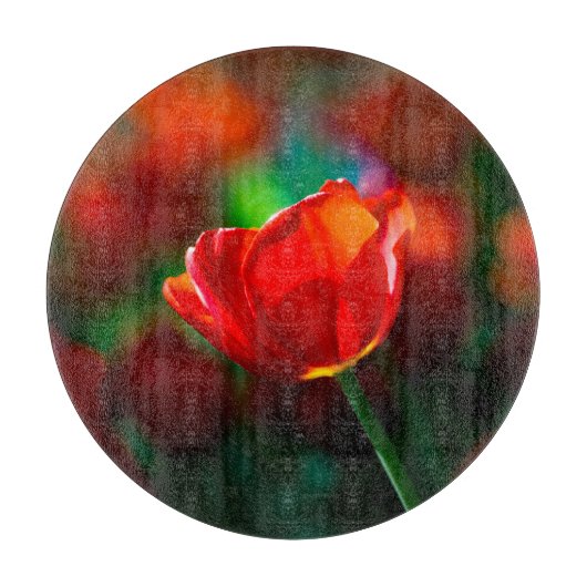 Rode tulp - Mysterie van bloei Snijplank (Voorkant)