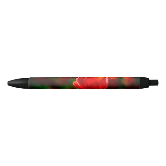 Rode tulp - Mysterie van bloei Zwarte Inkt Pen (Voorkant)