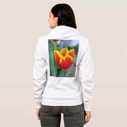 Rode Tulp Rode Vrouwen  Naam Sweatshirt (Achterkant volledig)