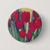 rode tulp ronde button 5,7 cm (Voorkant)