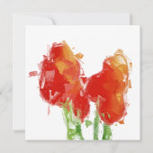 Rode Tulp Rouwkaart Bedankje Kaart (Achterkant)