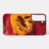 Rode tulp samsung galaxy hoesje (Achterkant horizontaal)