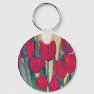 rode tulp sleutelhanger