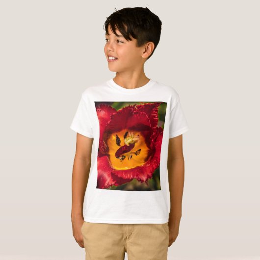 Rode tulp t-shirt (Voorkant volledig)