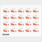 Rode Tulp Ter Herinnering Vierkante Sticker (Vel)