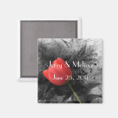 Rode Tulp Trouw Geschenkmagneet Magneet (Voorkant / Achterkant)