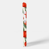 Rode tulp veld patroon gepersonaliseerd monogram Case-Mate iPhone case (Achterkant / Links)