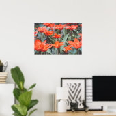 Rode tulp veldposter poster (Thuiskantoor)