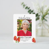 Rode Tulp Viering Van Leven Fotokaart Kaart (Staand voorkant)