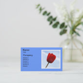 Rode Tulp Visitekaartje (Staand voorkant)