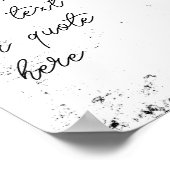 Rode tulp Voeg tekst toe Uitgedrukt zwart-wit Poster (Hoek)