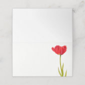 Rode tulp waterverf kunst gast plaats kaarten plaatskaartje (Buitenkant ongevouwen)