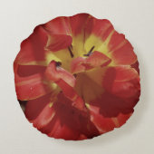 Rode tulpbladeren rond kussen (Achterkant)