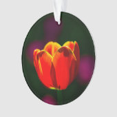 Rode tulpbloem ornament (voorkant)