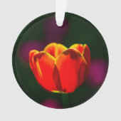 Rode tulpbloem ornament (voorkant)