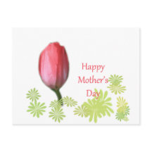 rode tulpbloem, vrolijke moederdag