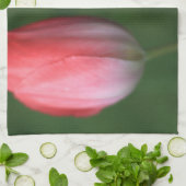 rode tulpbloem, vrolijke moederdag theedoek (Gevouwen)