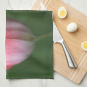 rode tulpbloem, vrolijke moederdag theedoek (Quarter Fold)