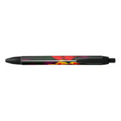 Rode tulpbloem zwarte inkt pen (Achterkant)