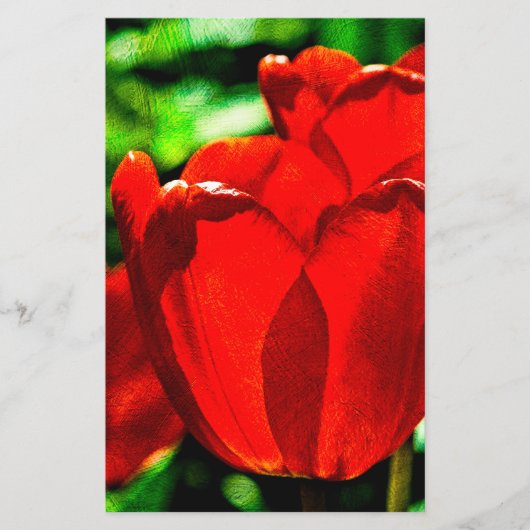 Rode tulpbloemen flyer (Voorkant)