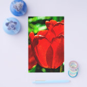 Rode tulpbloemen flyer (Enkel)