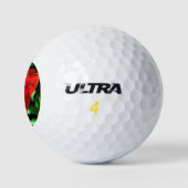 Rode tulpbloemen golfballen (Logo)