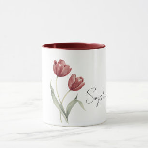 Rode Tulpbloemen Mok