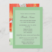 Rode tulpbloemen omkopen een doucheuitnodiging. kaart (Voorkant / Achterkant)