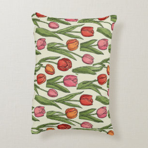Rode tulpen accent kussen