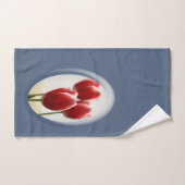 Rode tulpen bad handdoek (Handdoek)